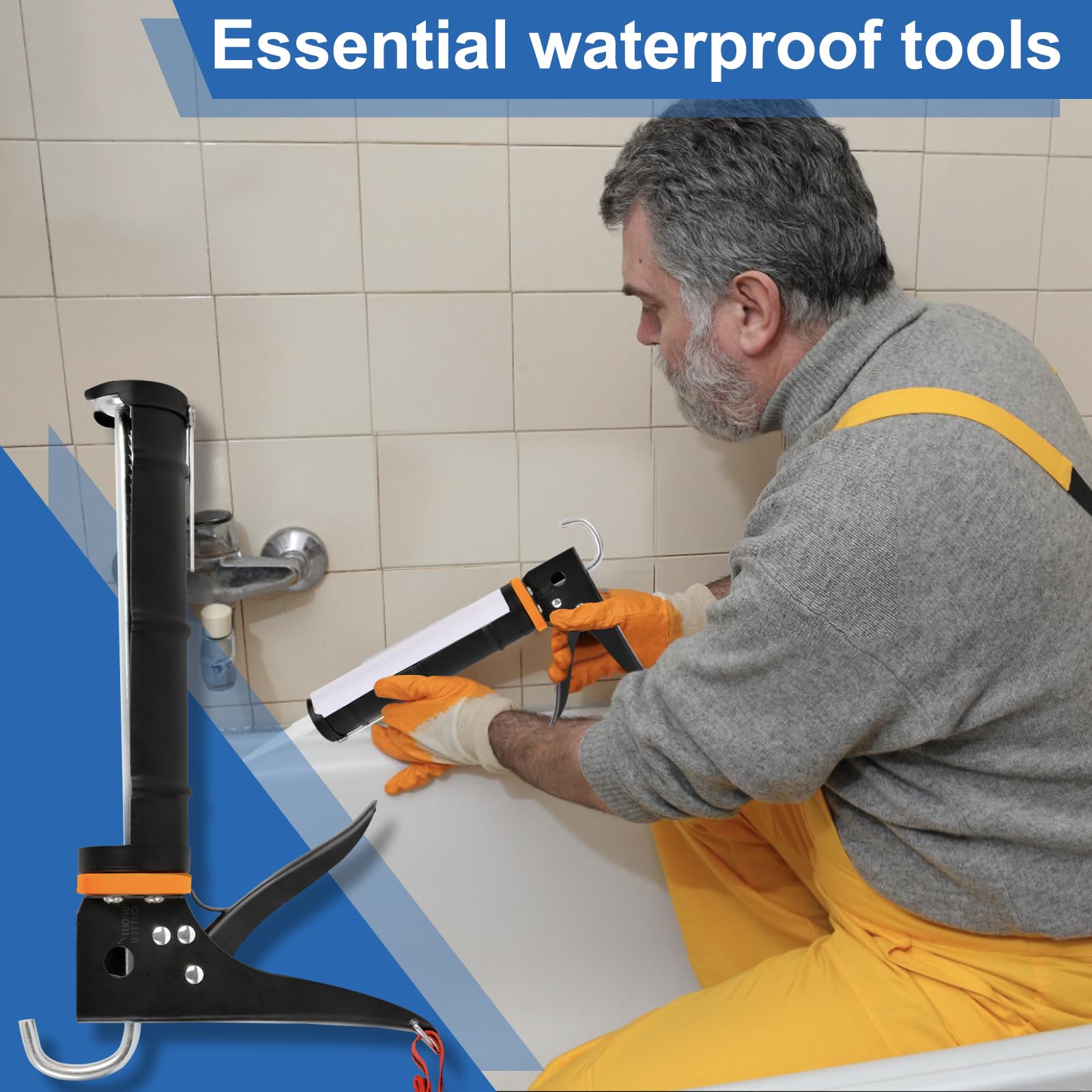 WBHWW masking tape supports neat seal lines during caulking tasks.