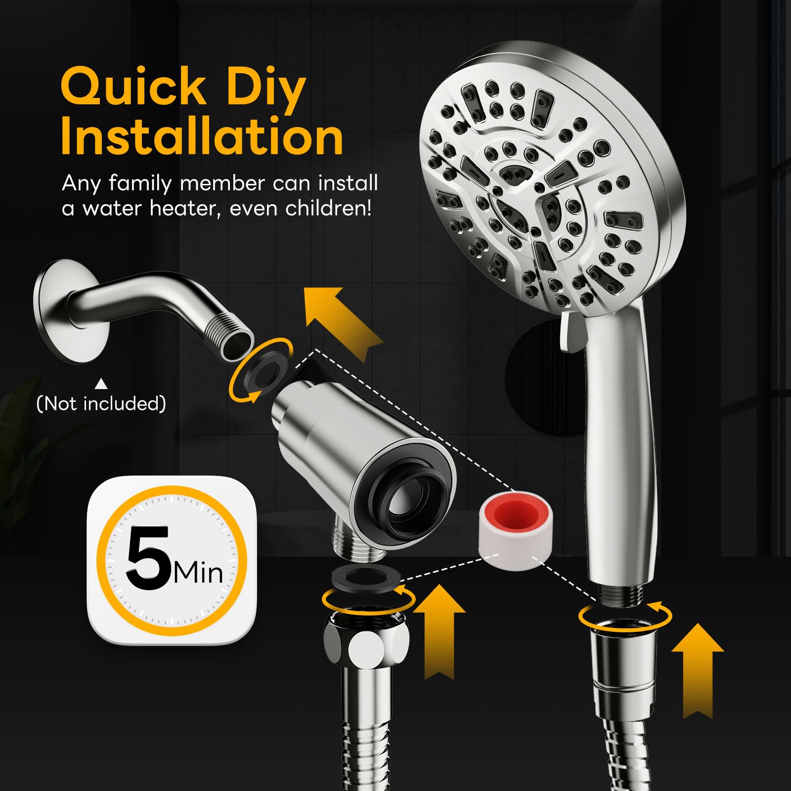 WCQQ easy installation kit means tool-free setup in minutes