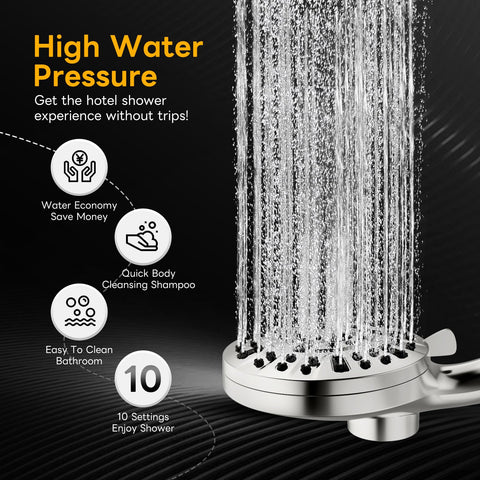WCQQ self-clean anti-clog nozzles help maintain consistent water flow