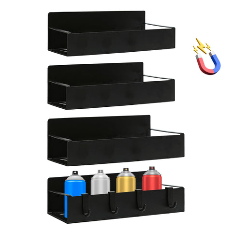 WDBG magnetic spray can holder with back magnet keeps cans secure on metal surfaces.