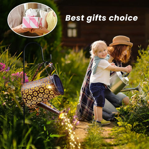 WDLFCGC solar watering can lights run on solar power for easy, wire-free setup.