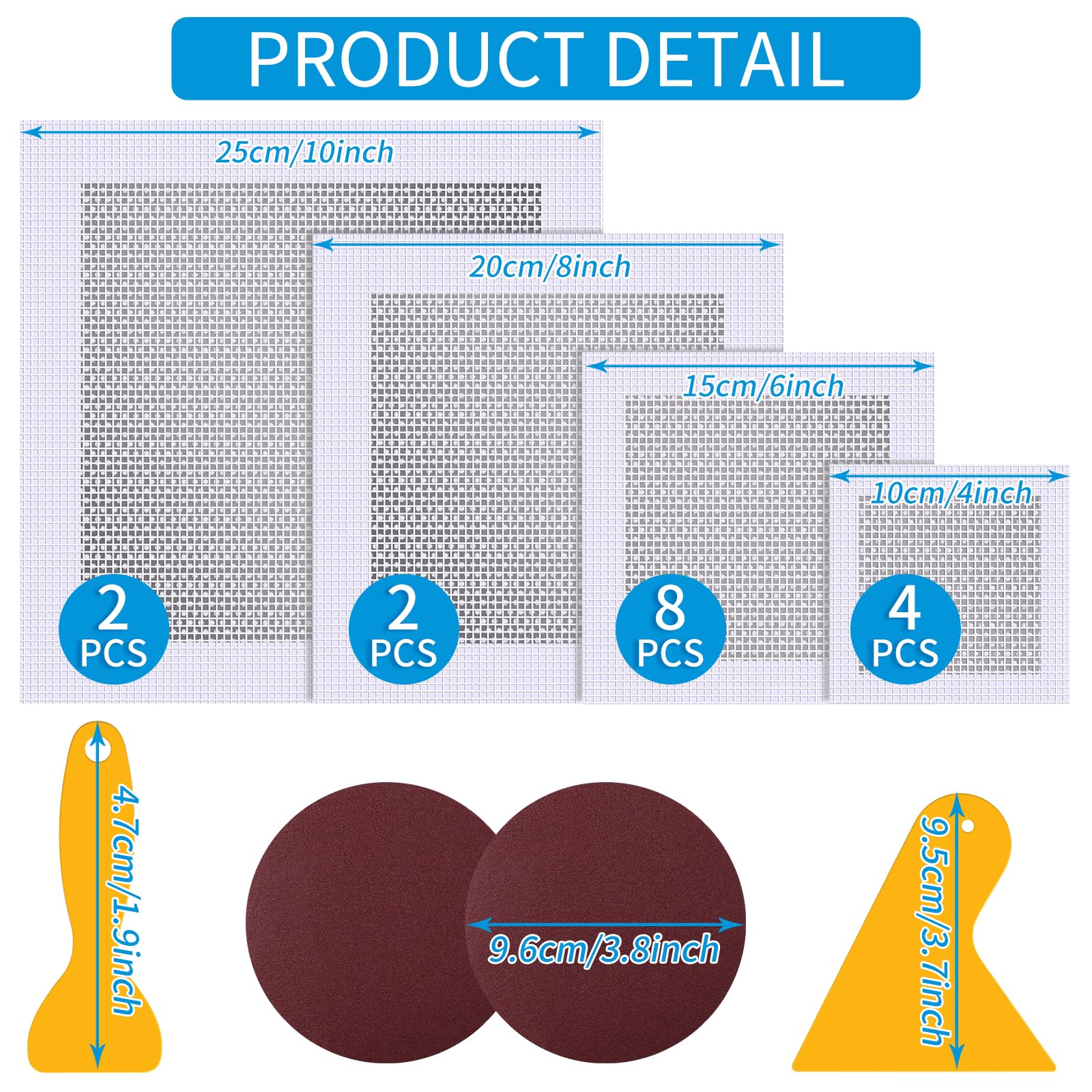 WDSHCR 6x6 inch patches provide sturdy mid-size wall repairs.
