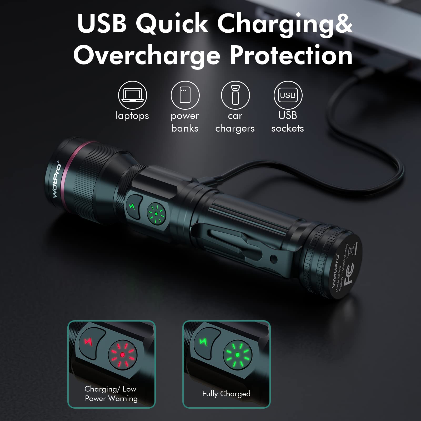 WdtPro IP65 waterproof construction endures rain, snow, and mud.