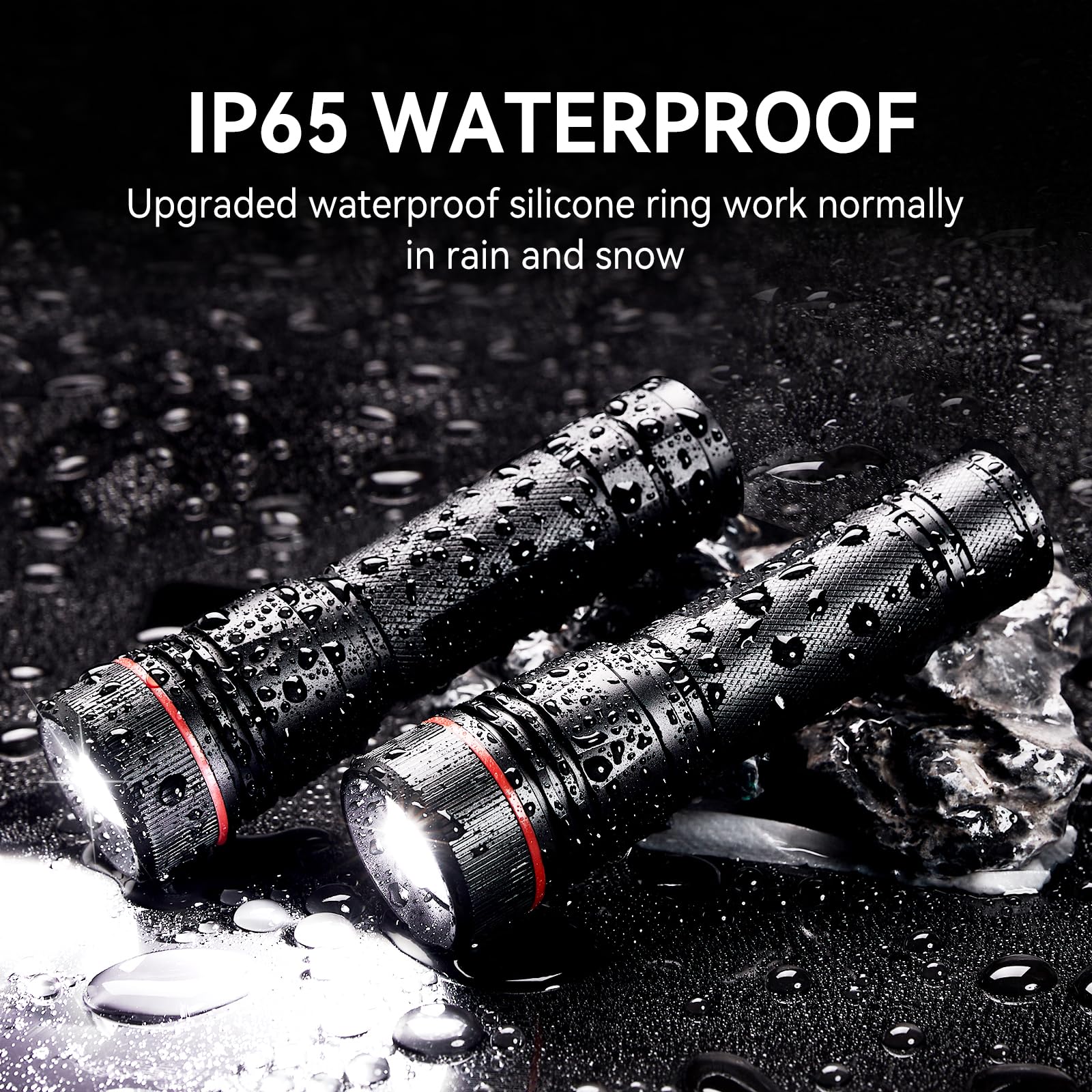 WdtPro IP65 durable drop-tested flashlight with rugged construction