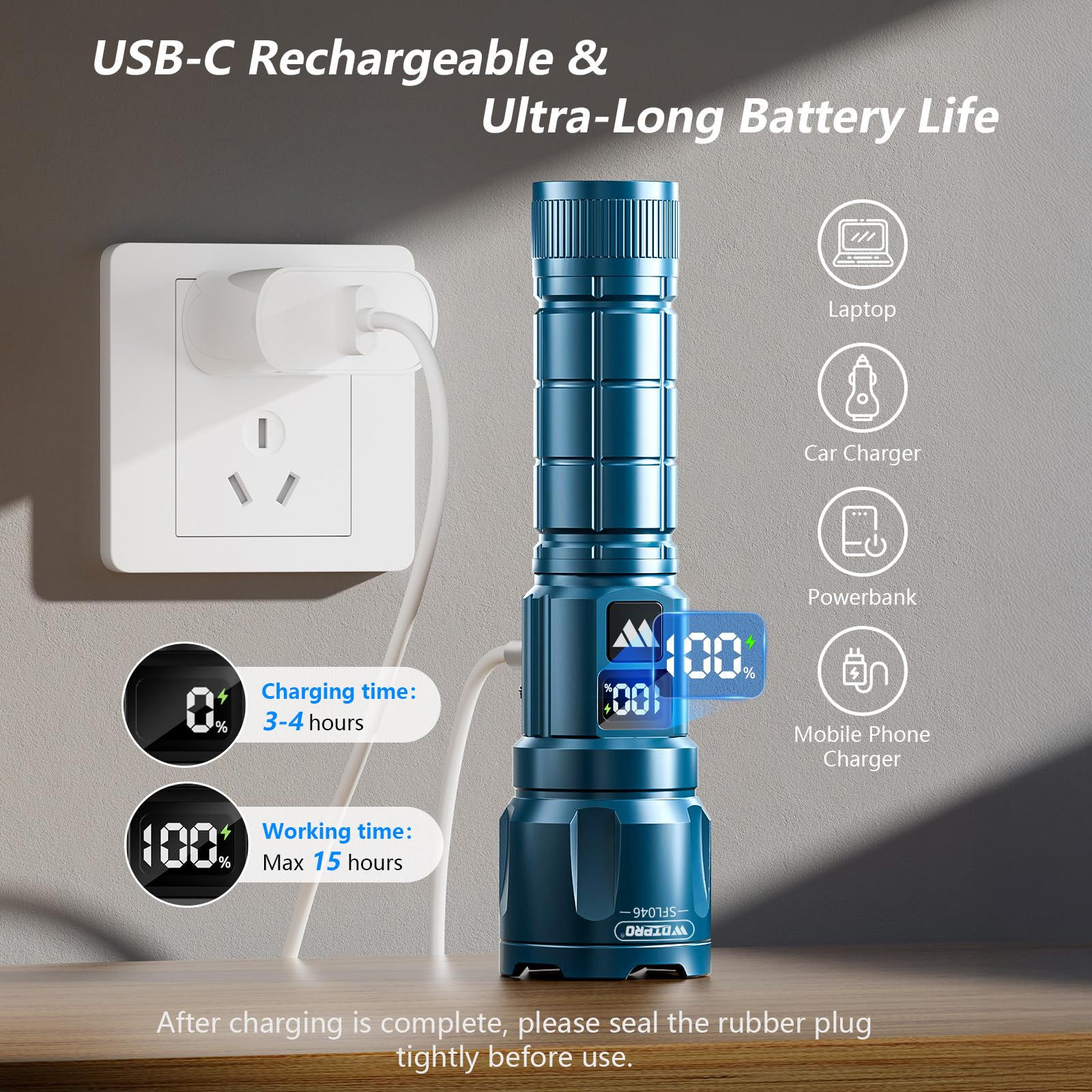 WdtPro rugged IP65 aluminum body withstands rain and snow