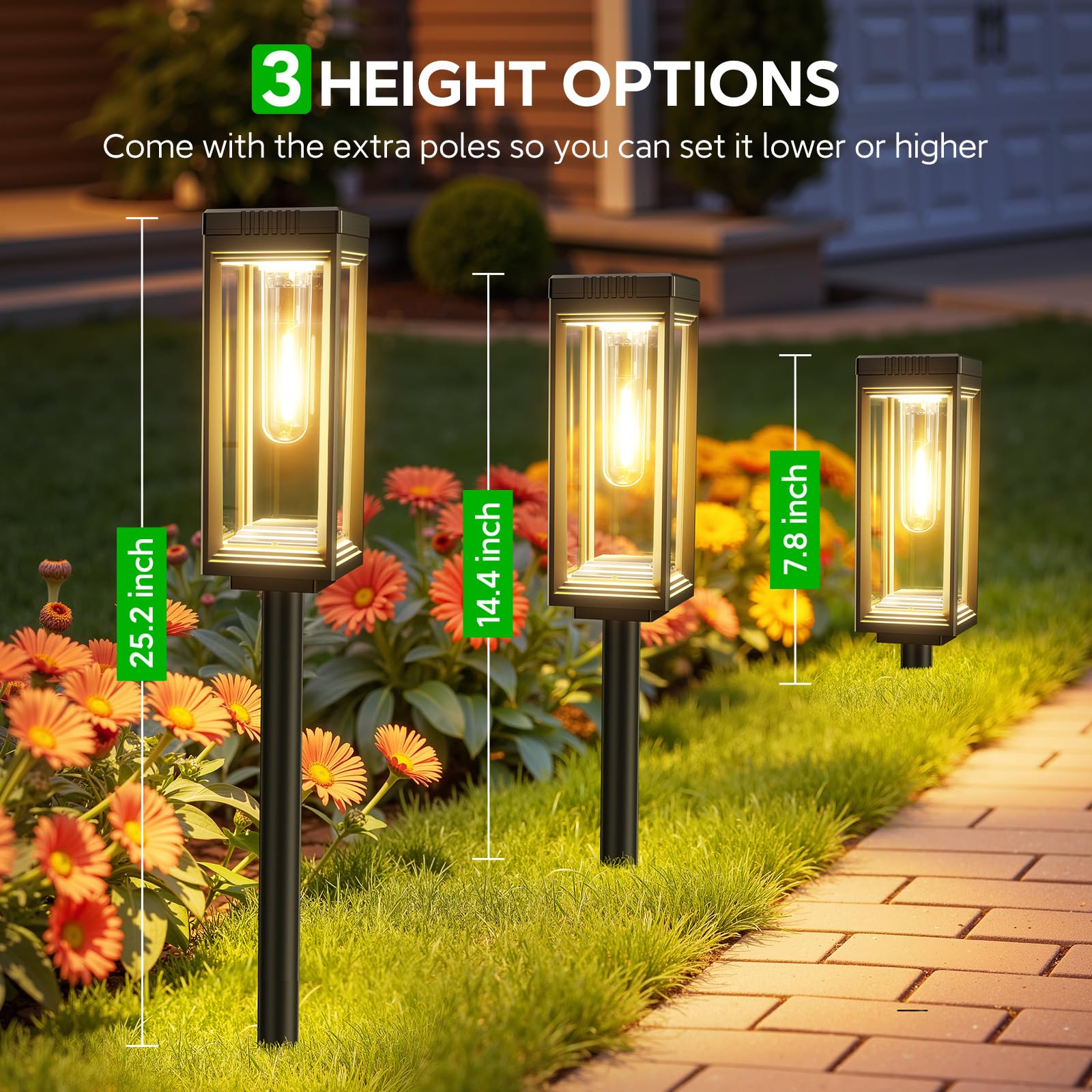 WdtPro IP65 weatherproof solar pathway light withstands rain and snow