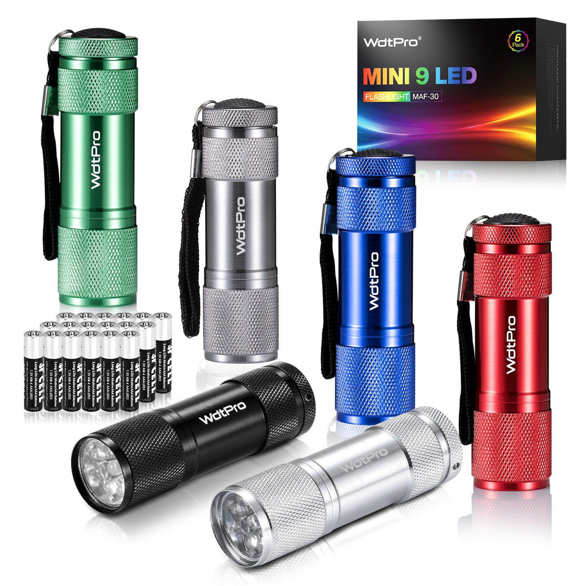 WdtPro LED mini flashlight blue, compact light for quick emergencies and night tasks