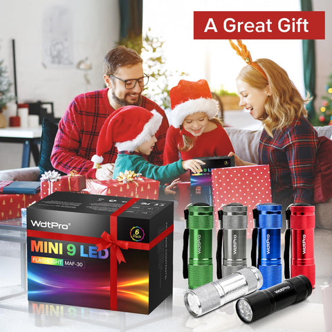 WdtPro LED mini flashlight with lanyard, easy carry for kids and camping trips