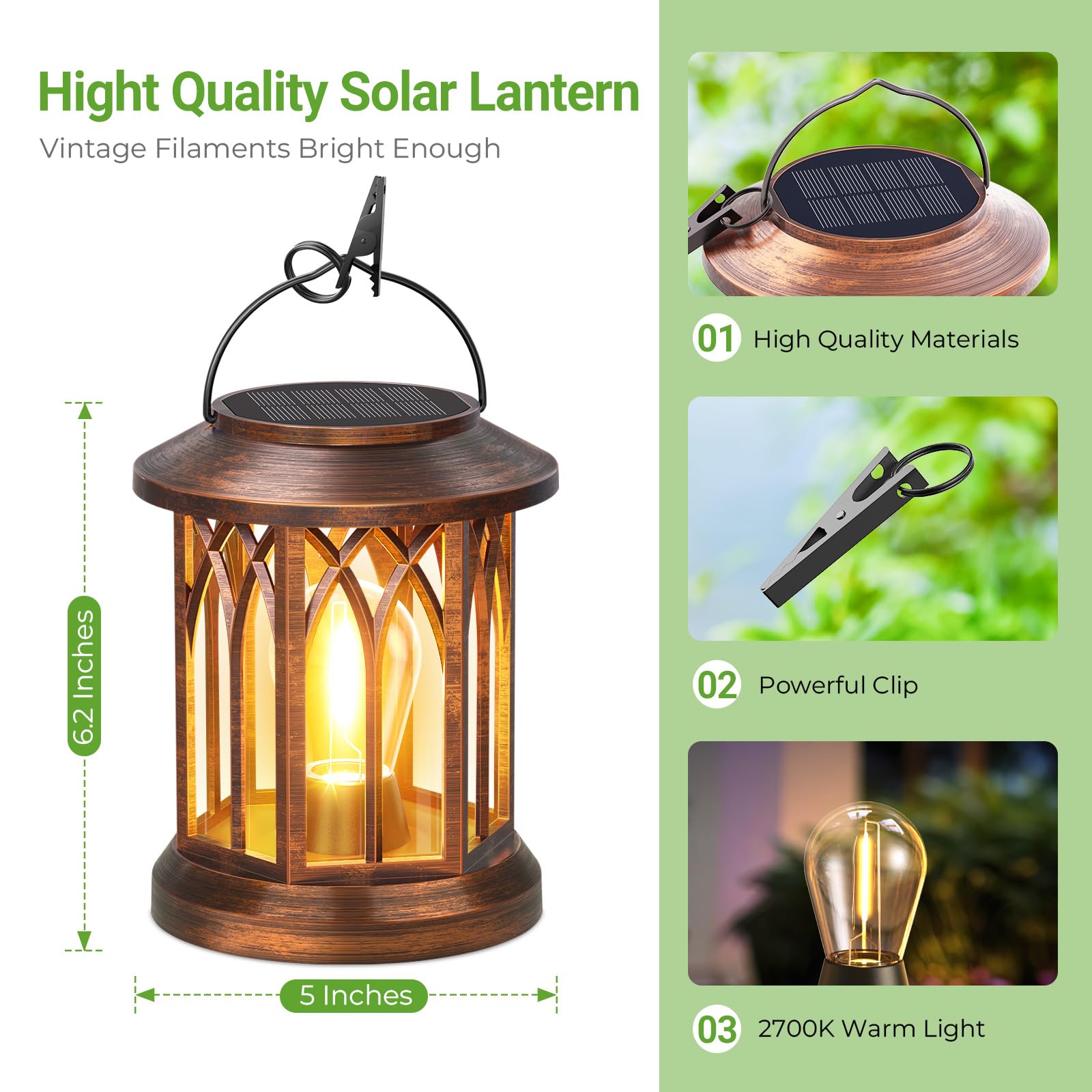 WdtPro lanterns auto on at dusk and off at dawn for convenience.