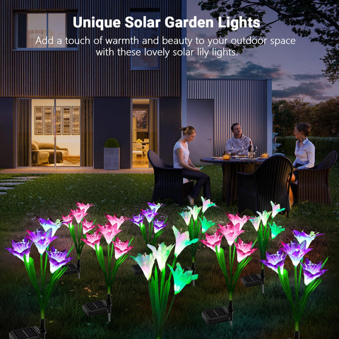 WdtPro lily lights with IP65 waterproof rating withstands all seasons