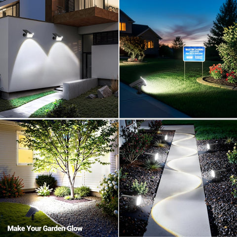 WdtPro solar spot light door-sign lights entry points after dusk clearly