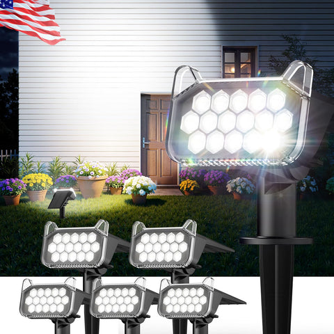 WdtPro solar spot light tree beam highlights garden trees with bright, even illumination