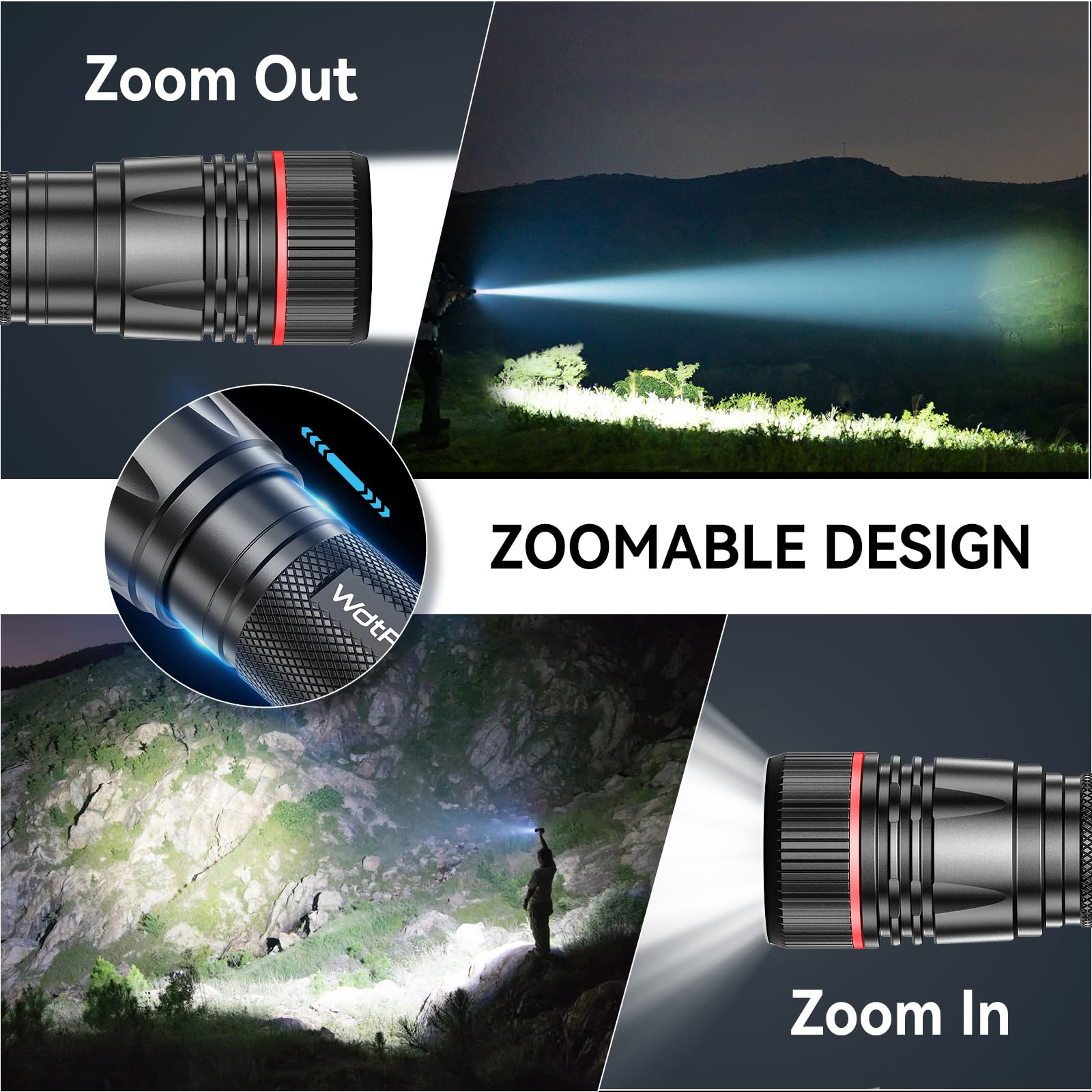 WdtPro two-pack compact flashlights held in hand for everyday carry