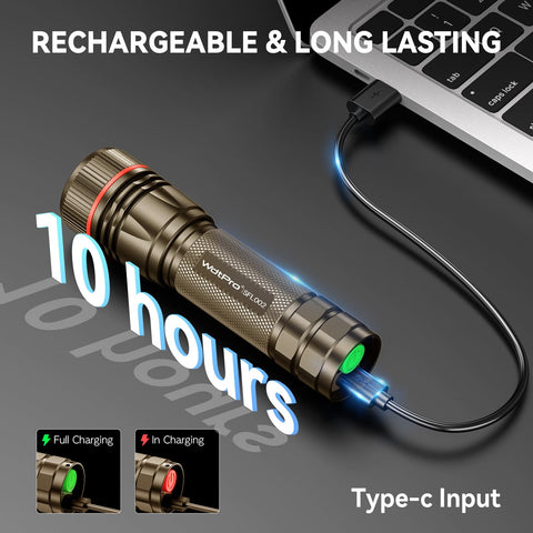 WdtPro Type-C charging cable connected, quick recharge ready.