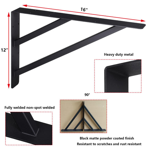 Wdwlbsm 16x12 bracket shows size and stable countertop mounting.