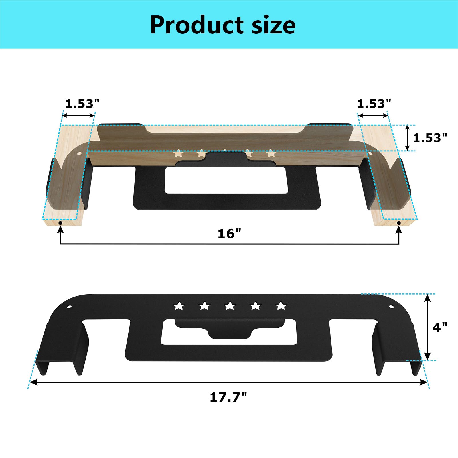 Wdwlbsm stud spacing tool, side view showing 16-inch accuracy