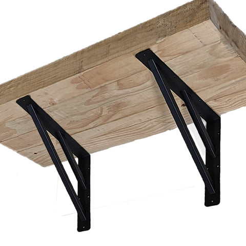 Wdwlbsm two-bracket setup with shelf example for space saving.