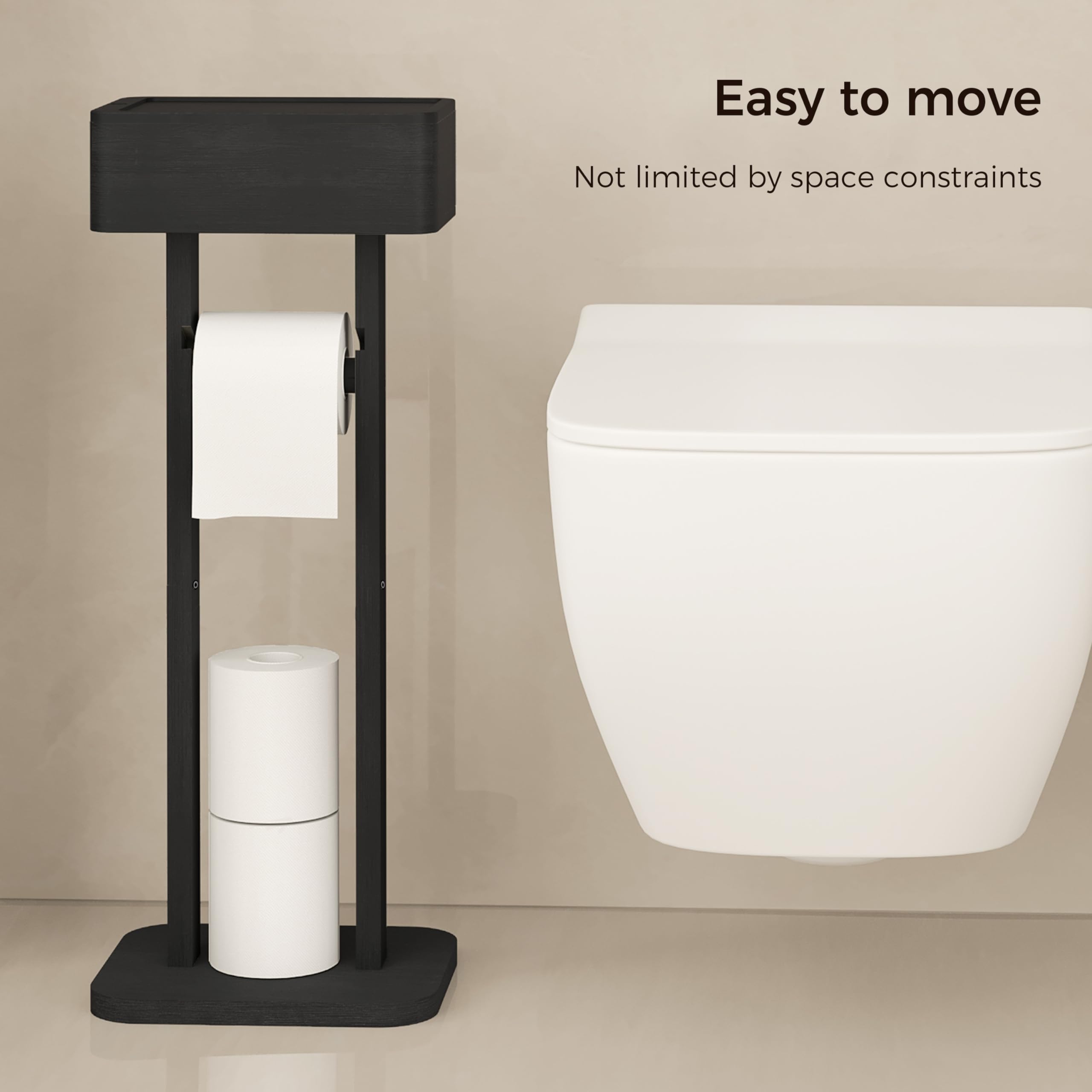 Wealone free-standing bathroom organizer fits tight spaces neatly