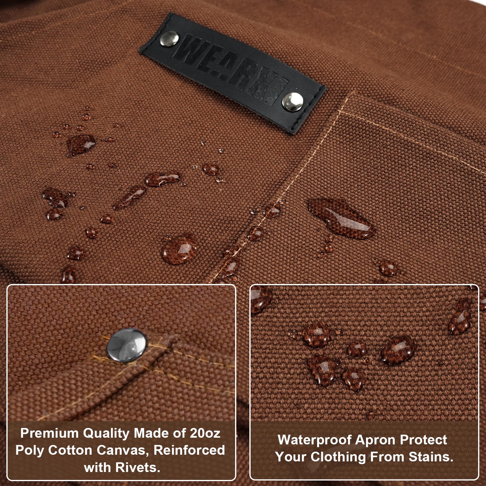 WEARXI cooking apron with stain resistance to keep clothes cleaner.