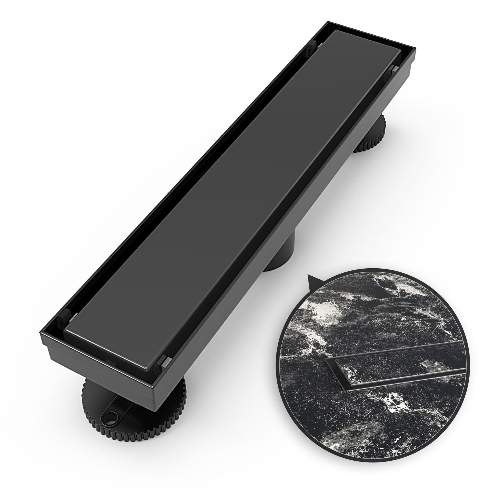 WEBANG 12-inch rectangular shower drain with cover for quick water exit