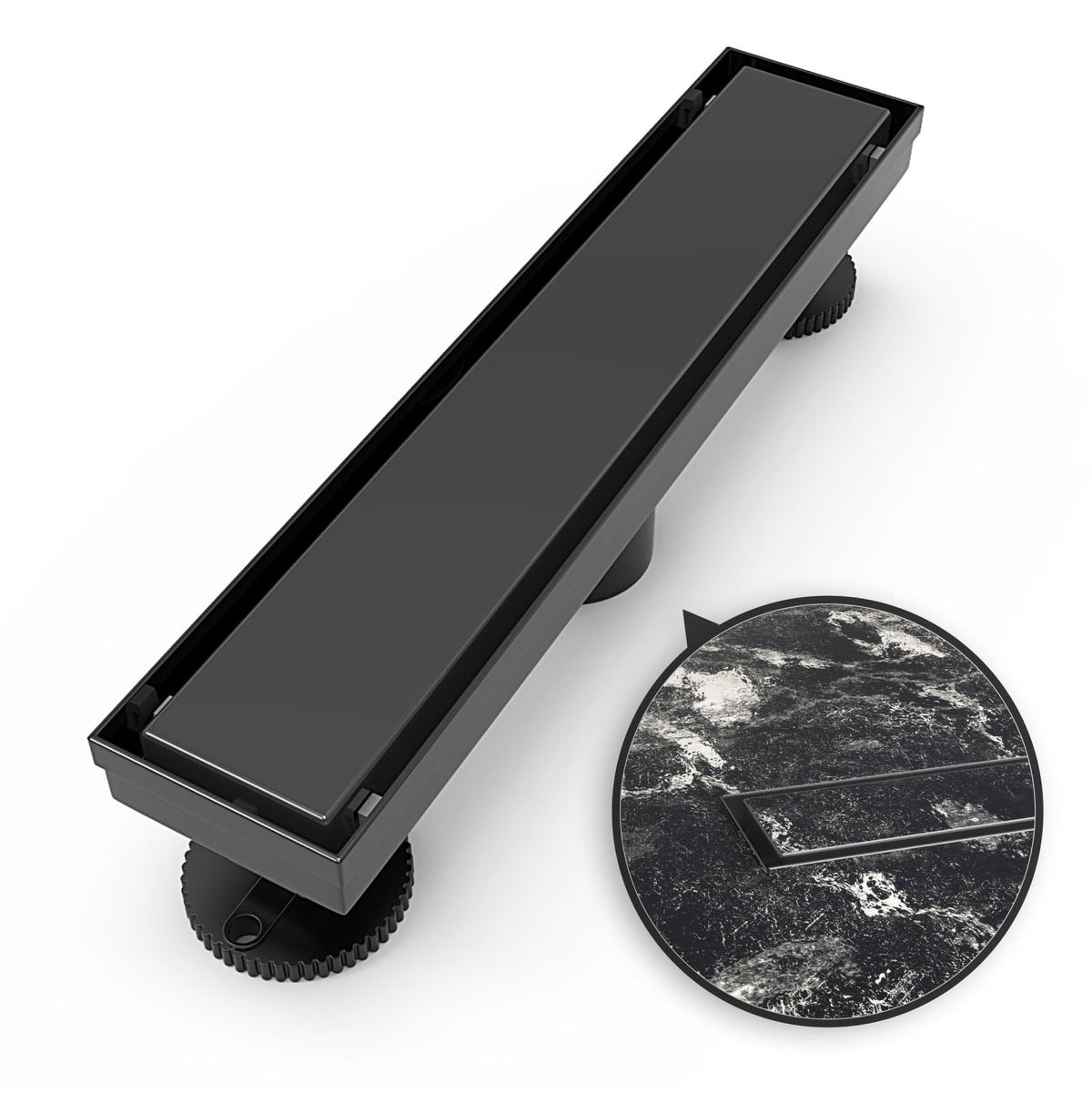 WEBANG 12-inch rectangular shower drain with cover for quick water exit