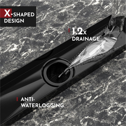 WEBANG central outlet two inches delivers efficient water flow for faster drains.
