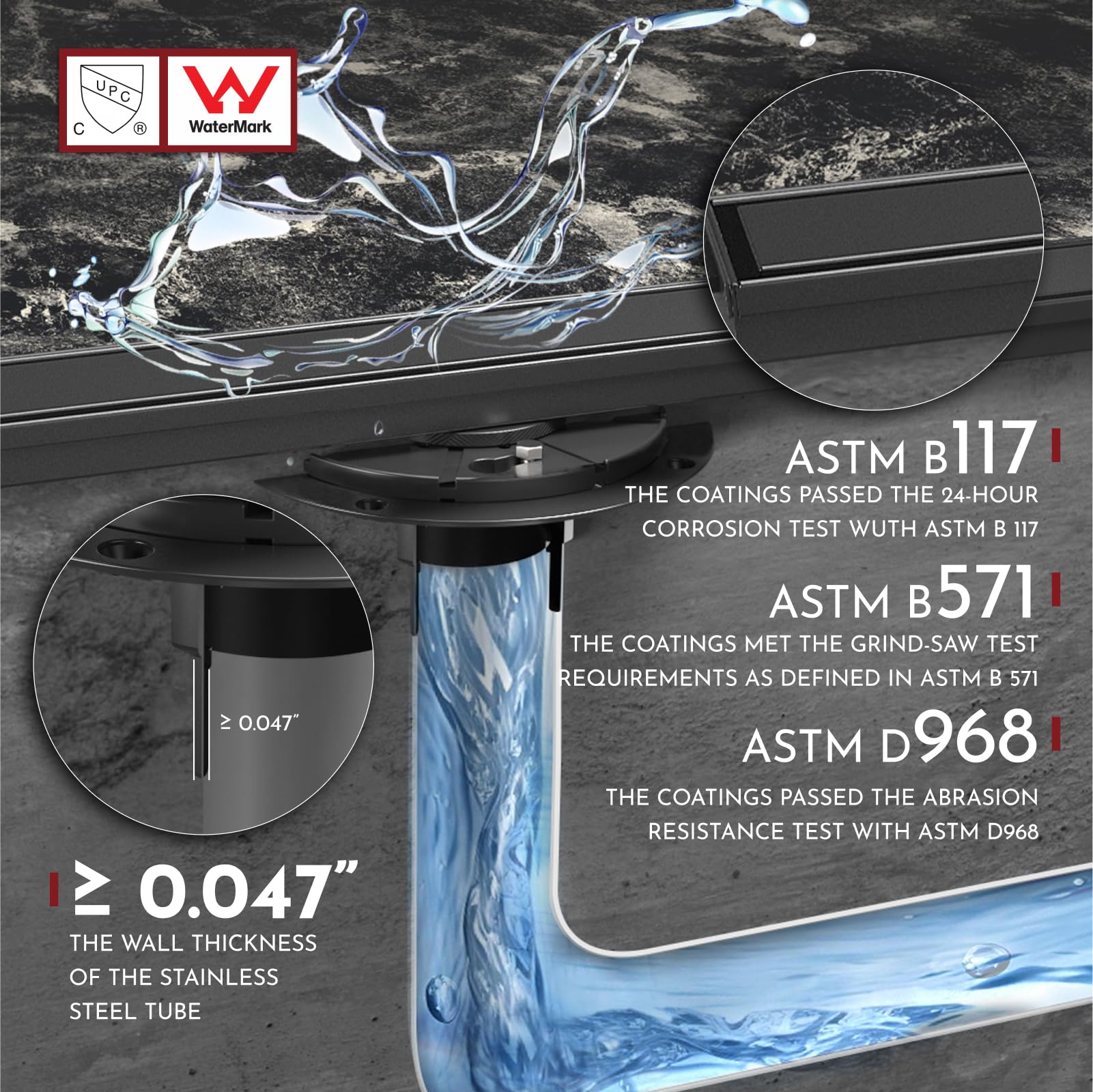 WEBANG matte black finish blends with modern bathrooms and resists corrosion