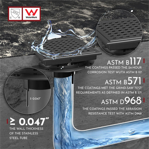 WEBANG Matte black finish adds modern style to any shower space.
