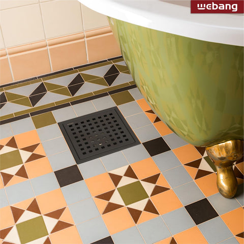 WEBANG Quadrato pattern grate removable for easy debris cleaning and maintenance.