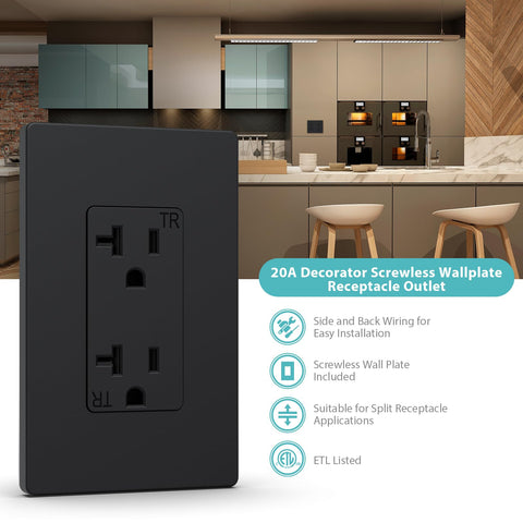 WEBANG screwless wall plate complements contemporary decor.