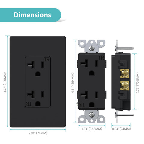 WEBANG self-grounding outlet for simple, quick wiring.