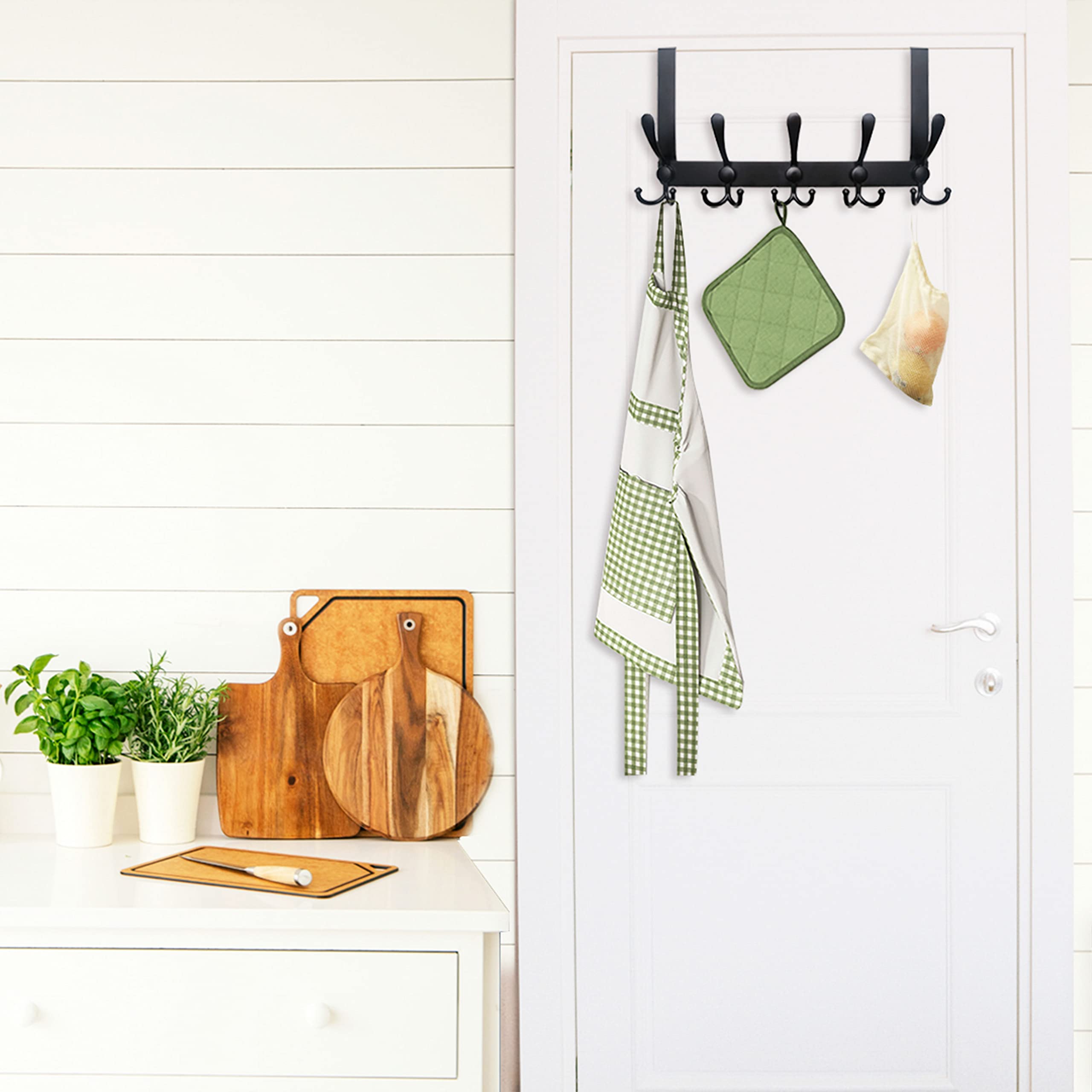 WEBI bathroom towel and coat rack saves space in tight areas.