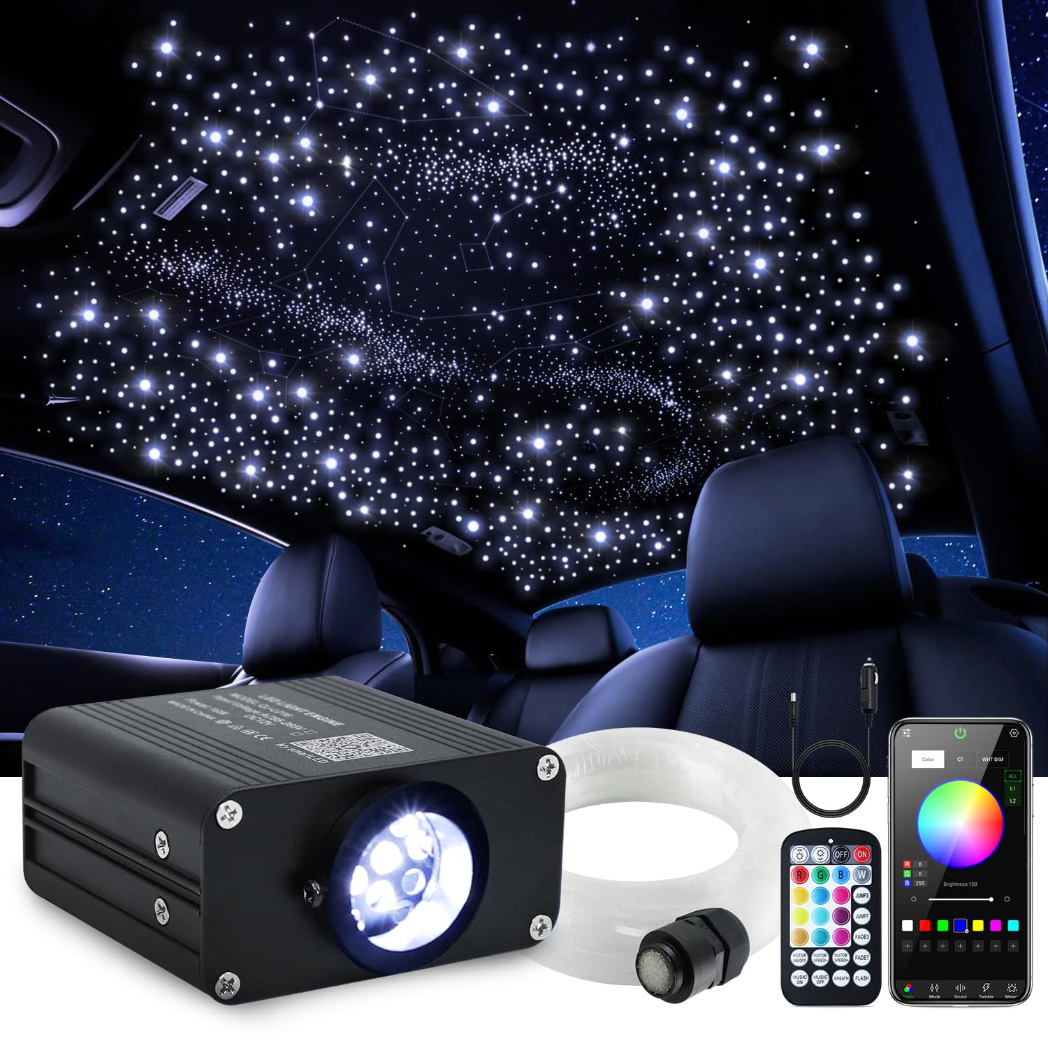 WEBUPAR 16W headliner kit compact design for easy car installation.