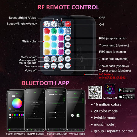 WEBUPAR app with Bluetooth control for easy, on-the-go customization