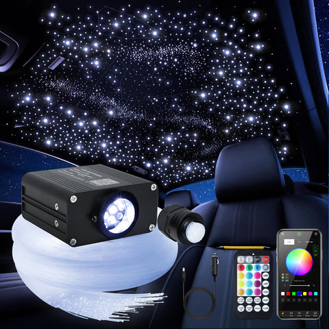 WEBUPAR starlight headliner engine powering a star-filled car ceiling for enhanced ambiance