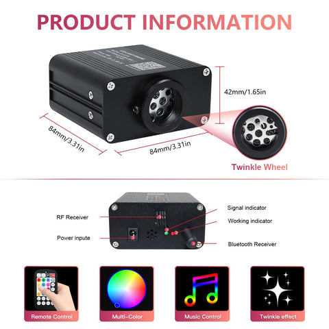 WEBUPAR twinkle effect with music mode creates living starlight.