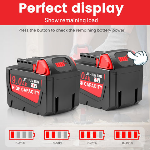 WECACHWE 18V 9.0Ah battery delivers high-capacity power for demanding tasks