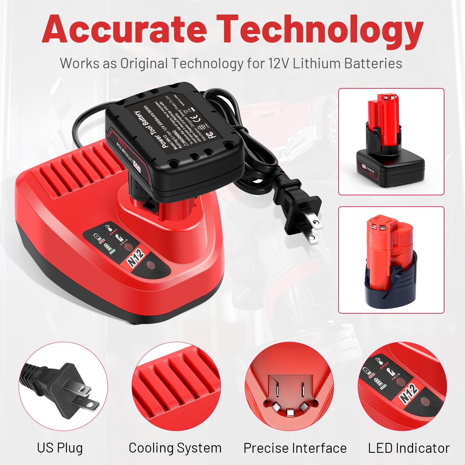 WeCACHWE 6000mAh capacity enabling longer tool runtime on-site.
