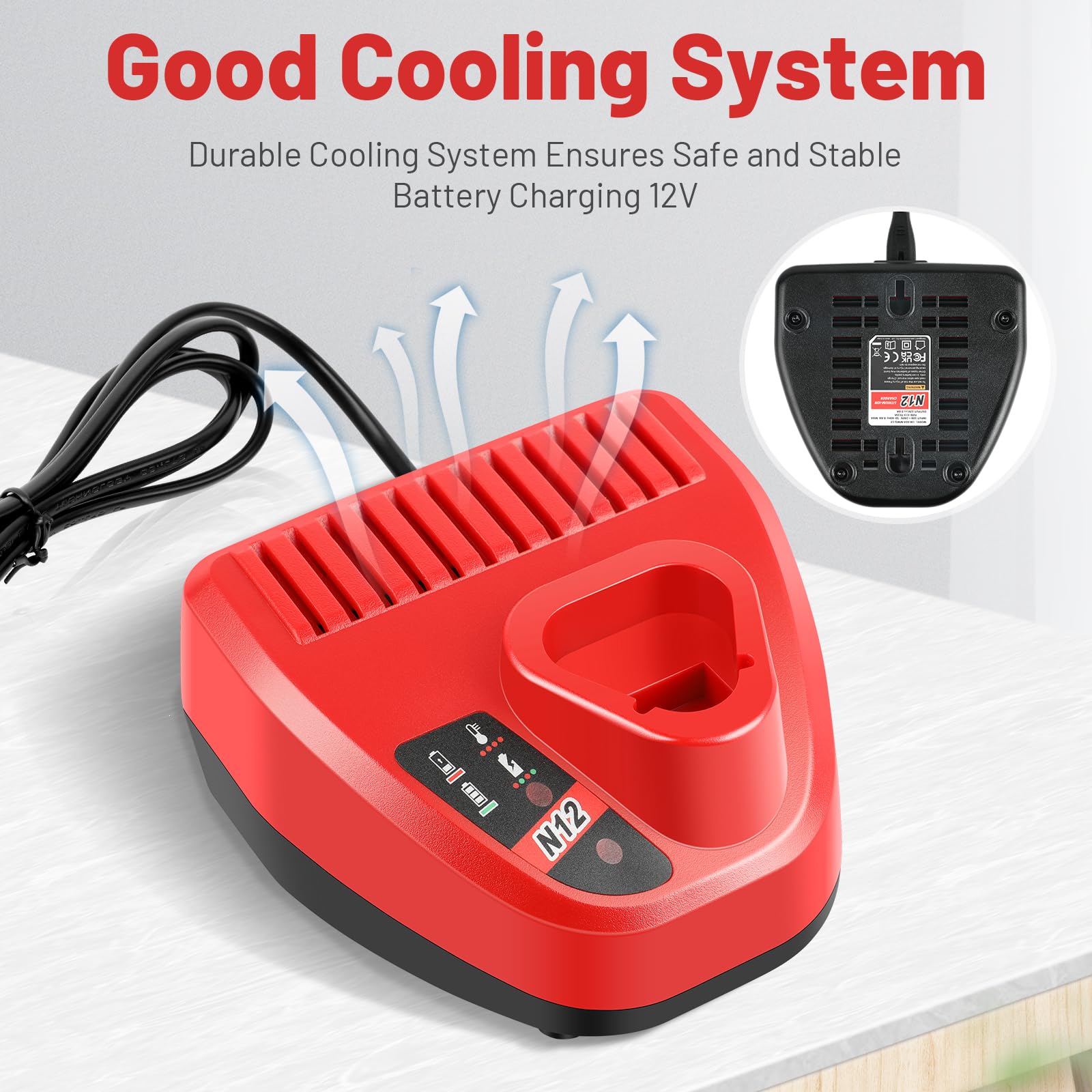 WeCACHWE air-cooled heat sink cooling the battery for cooler charging.