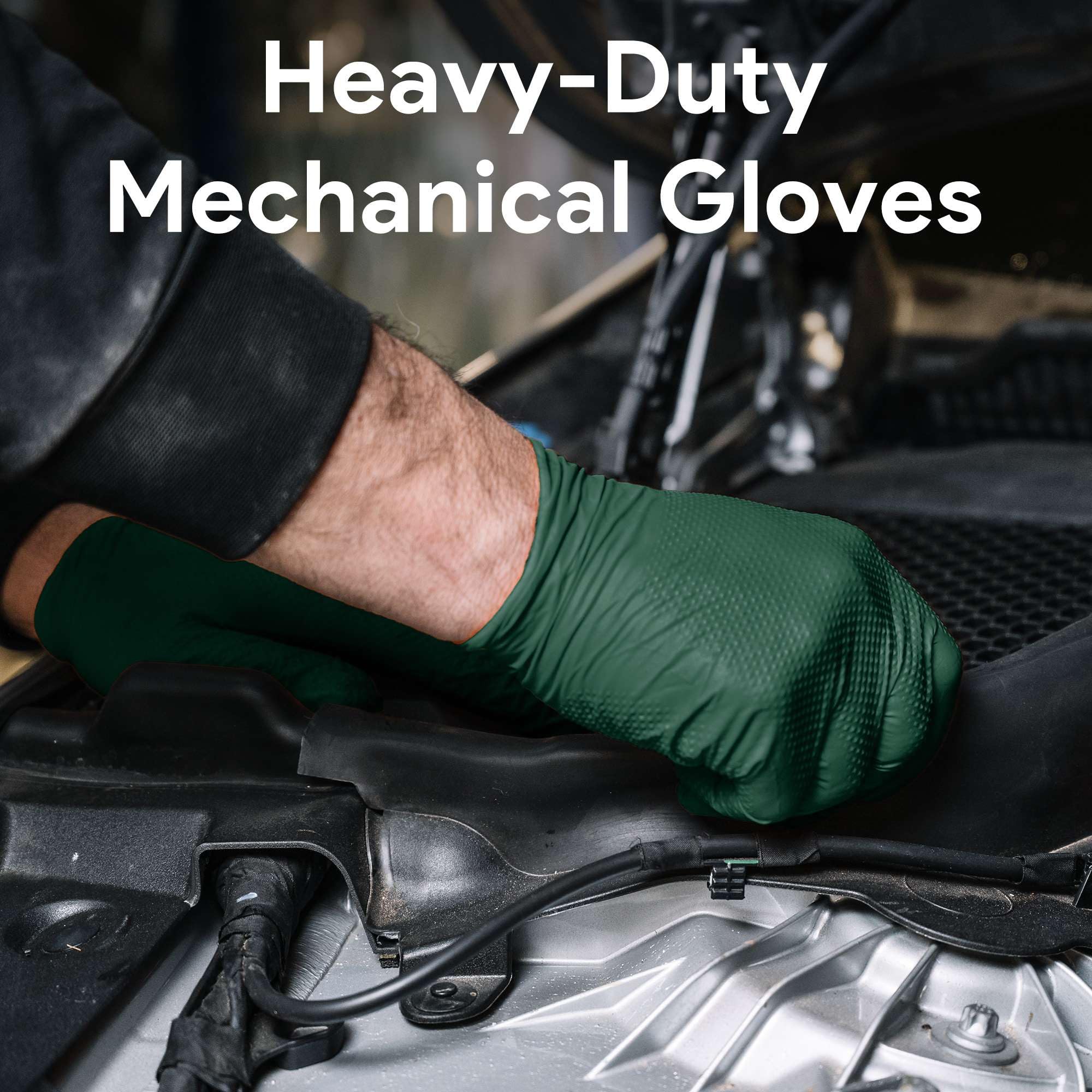 WeCare black gloves conceal dirt during prolonged use