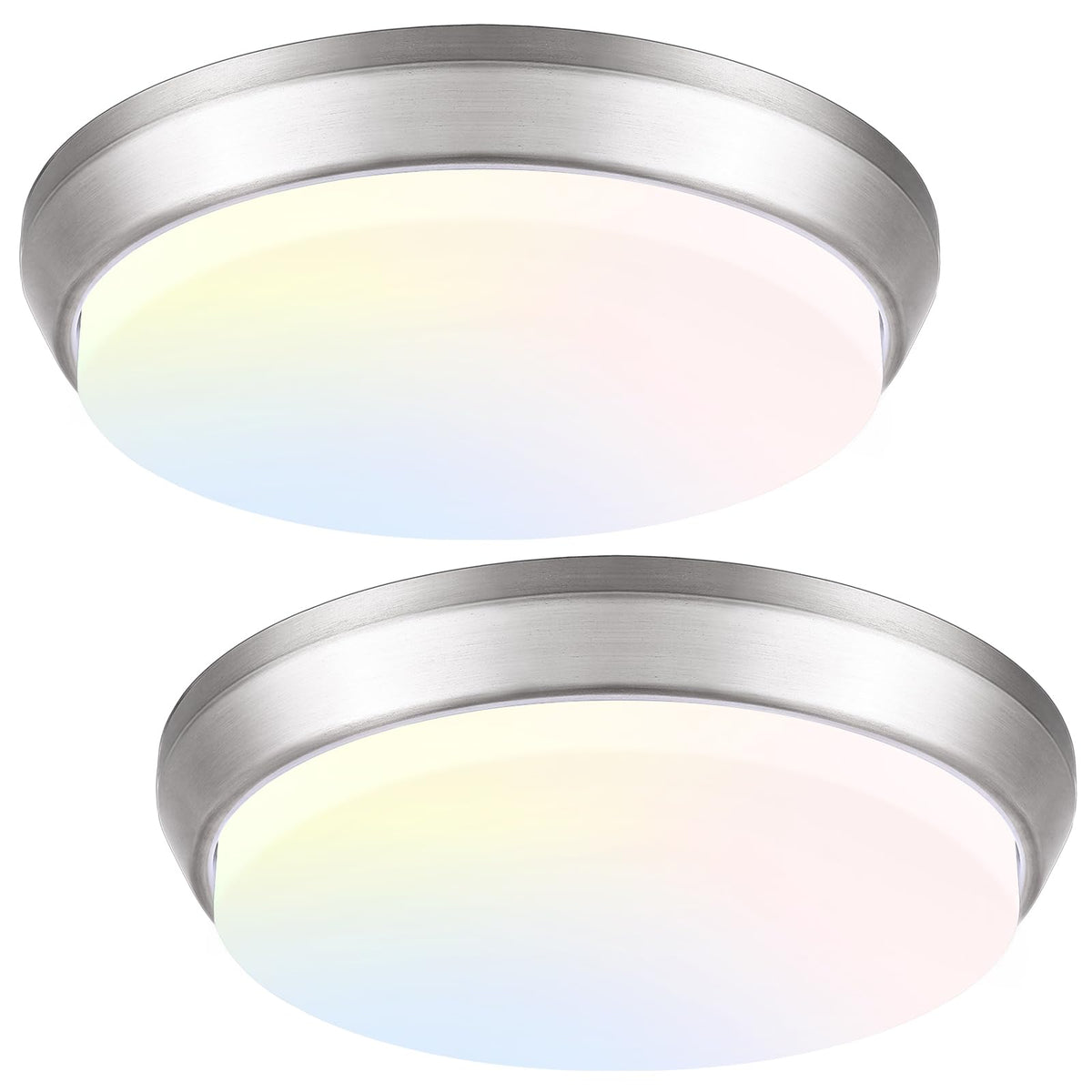 Weddeg 13 inch dimmable LED ceiling light assembly showcases modern design and easy installation.