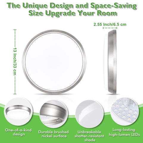 Weddeg 13 inch light offers five color temperatures for versatile moods.