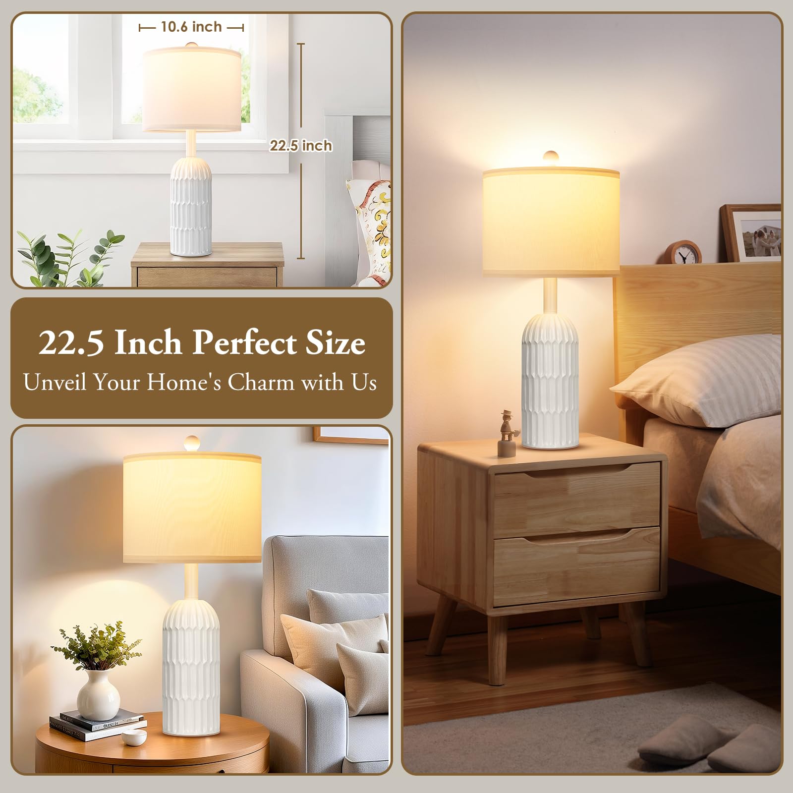 Weddeg gift-ready bedroom lamp set suitable for housewarmings or design lovers.