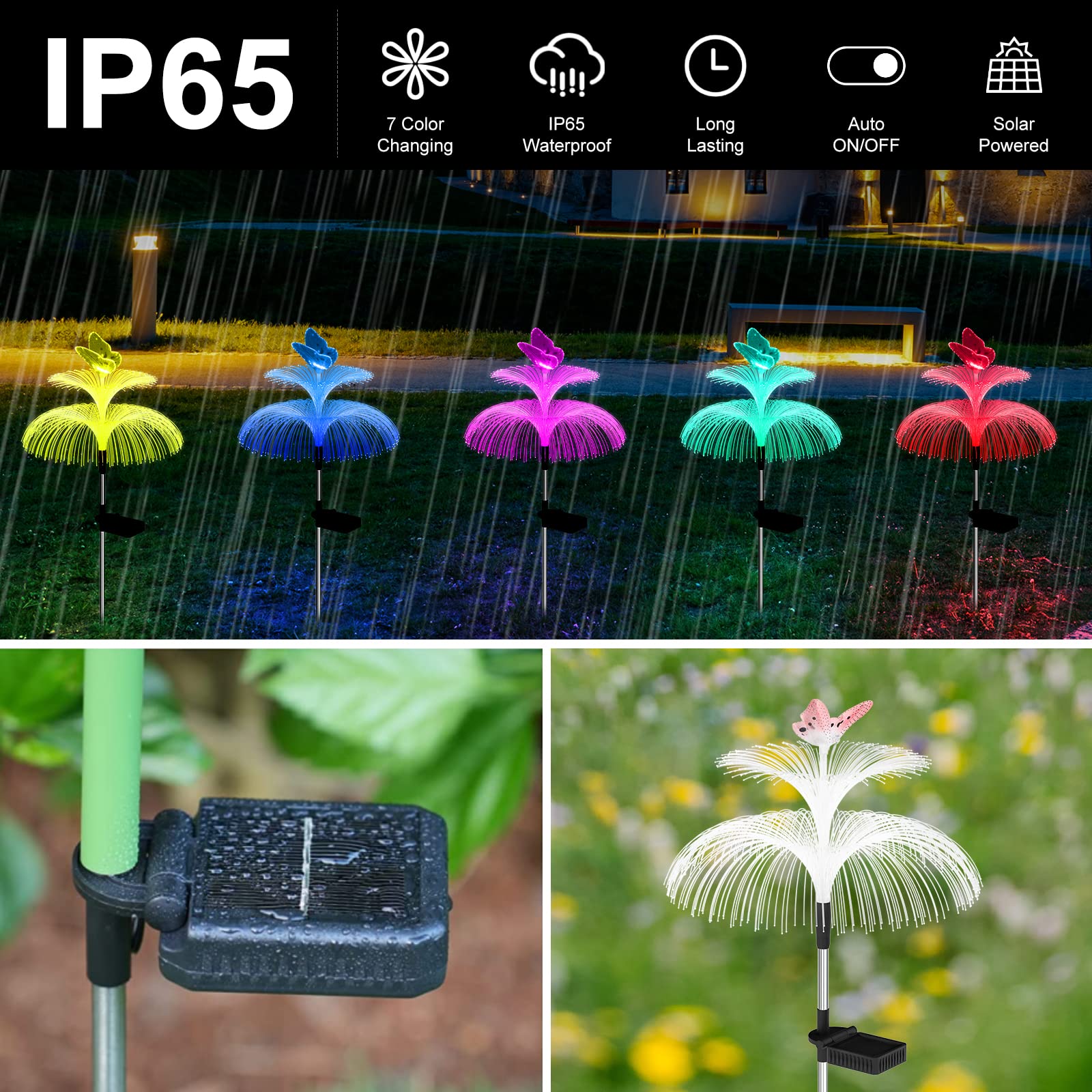 Weepong RGB color-changing garden light for patio ambiance