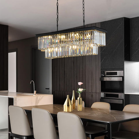 Weesalife dimmable chandelier with compatible dimmer for mood control
