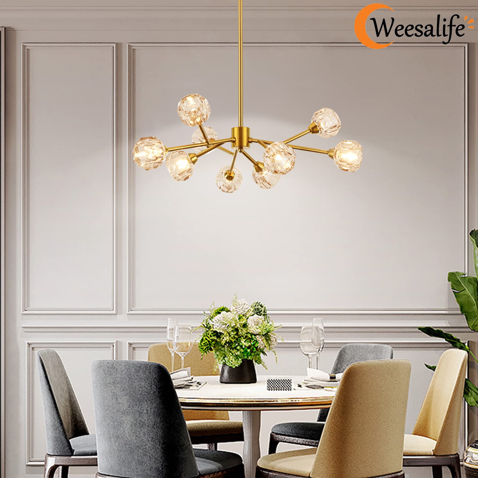 Weesalife Sputnik chandeliers suit dining, living room, bedroom and kitchen island