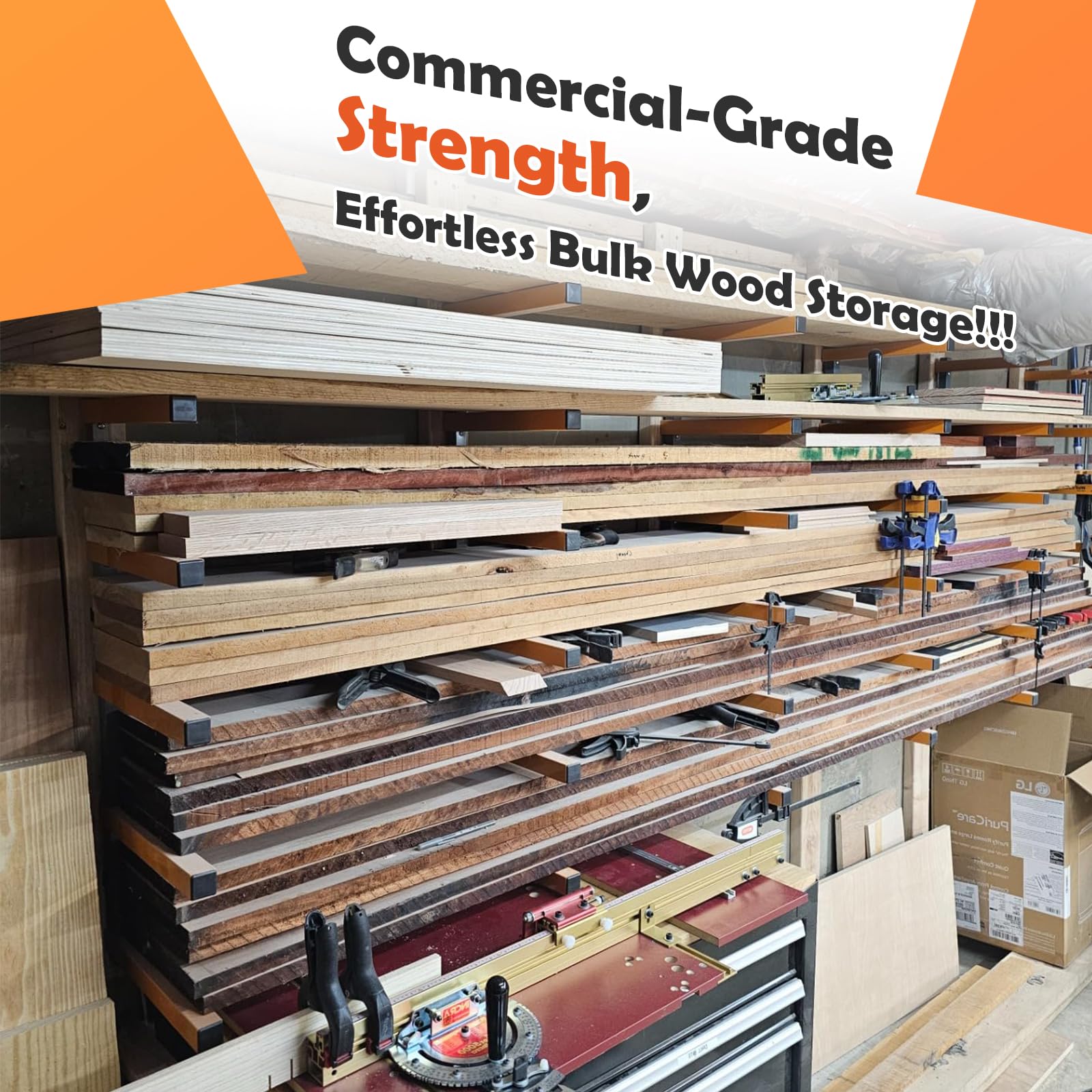 Wefaith heavy-duty arms 1 cm steel emphasize strength to hold up to 200 lbs per tier.