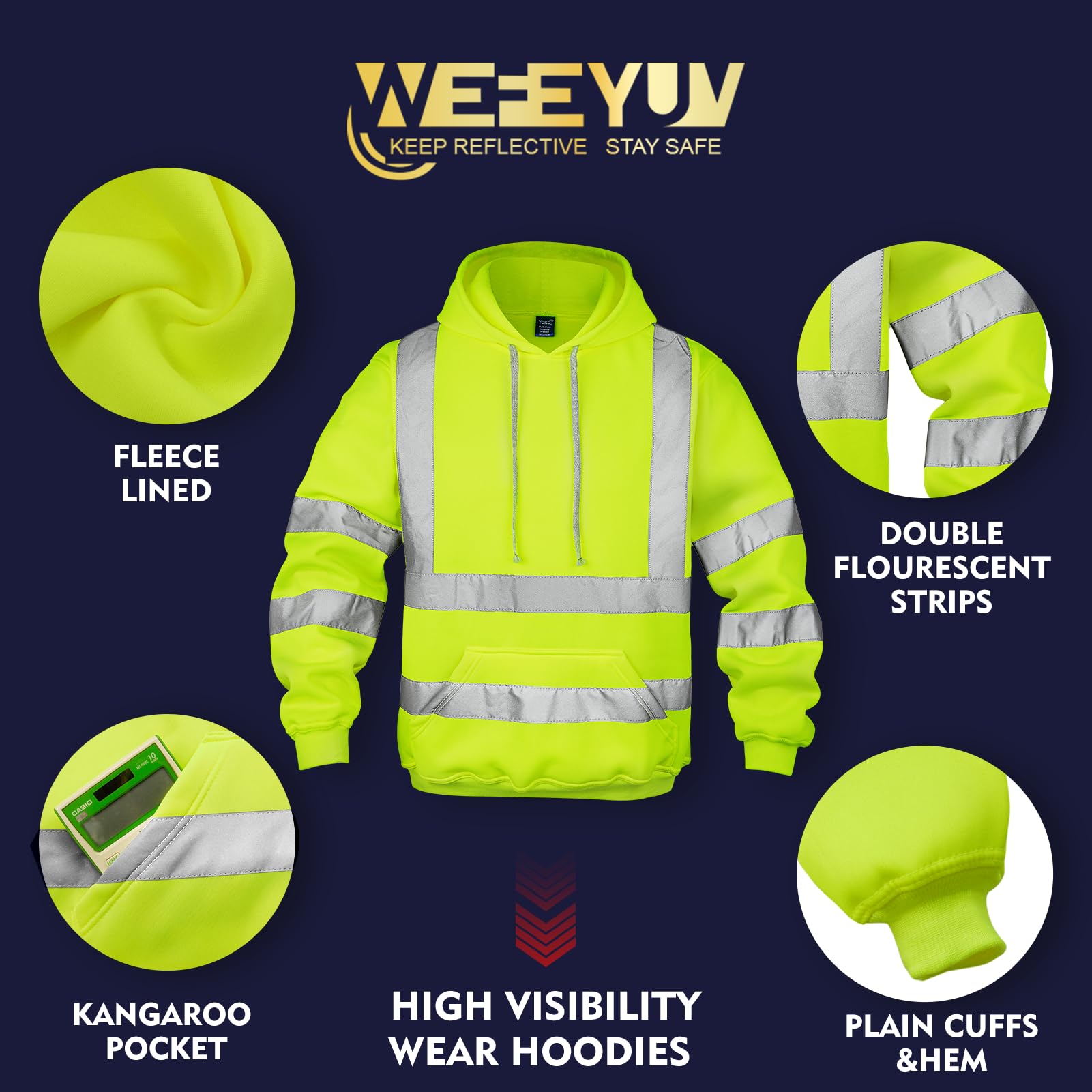 wefeyuv durable hand sewn reflective tape boosts durability and visibility