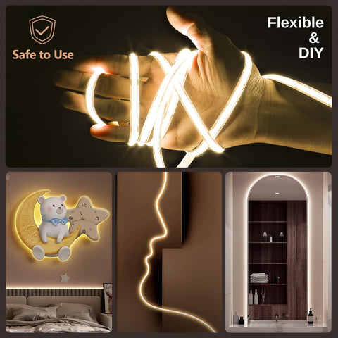 Wefomey COB LED strip light app control with LotusLamp X for smart scenes.