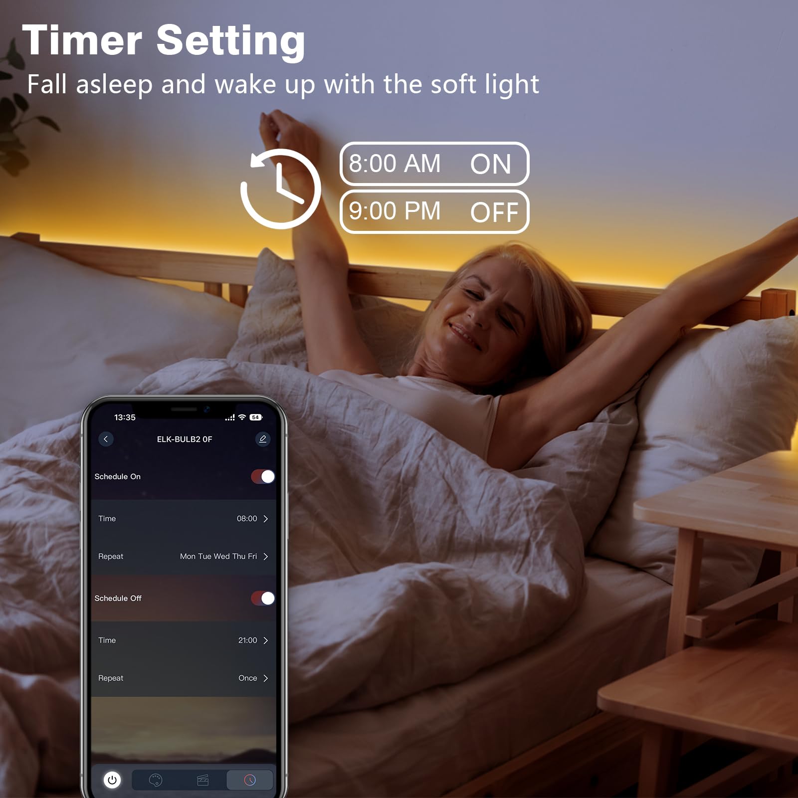 Wefomey COB LED strip light using LotusLamp X app for color and brightness